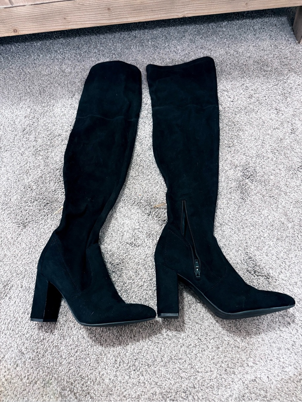 G by Guess Black Over-the-Knee Block Heel Boots